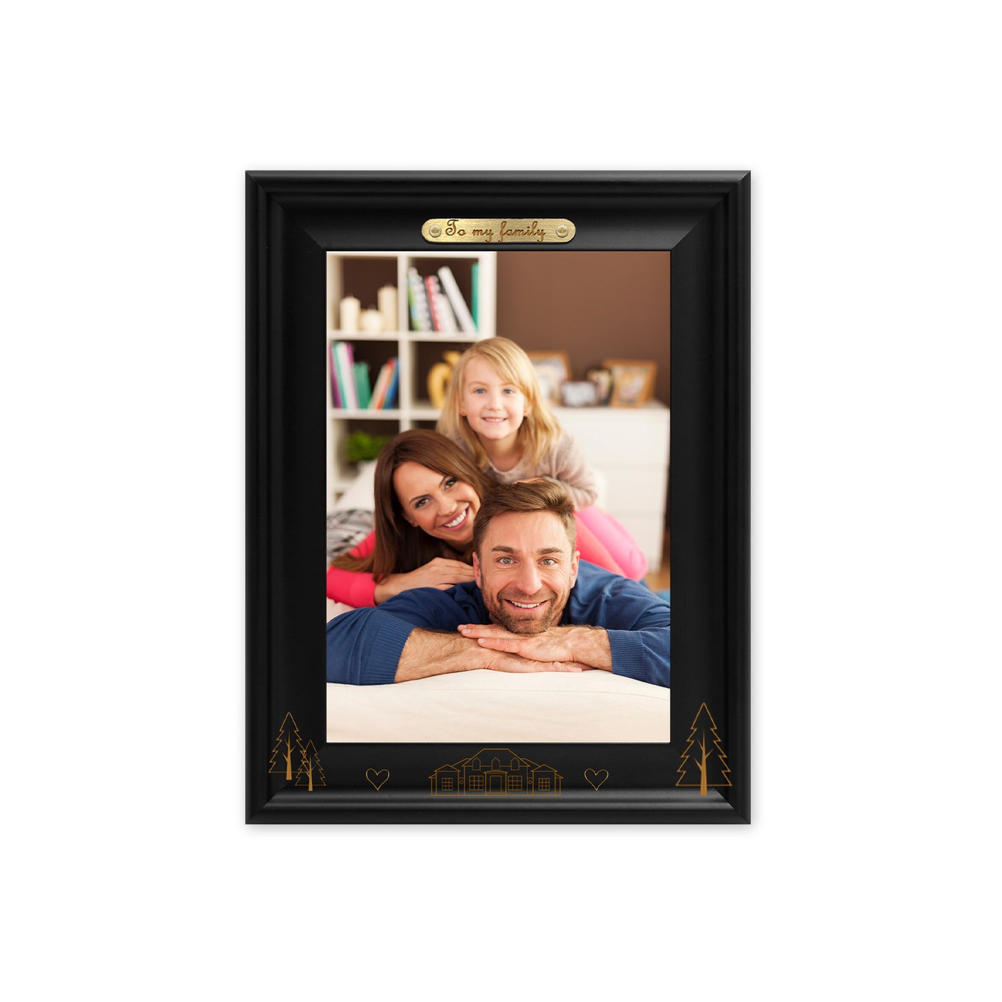Dotride Custom Photo Frame, Wooden Photo Frame With Custom Wood Carving, can be engraved with any text you want, suitable for various themes, build