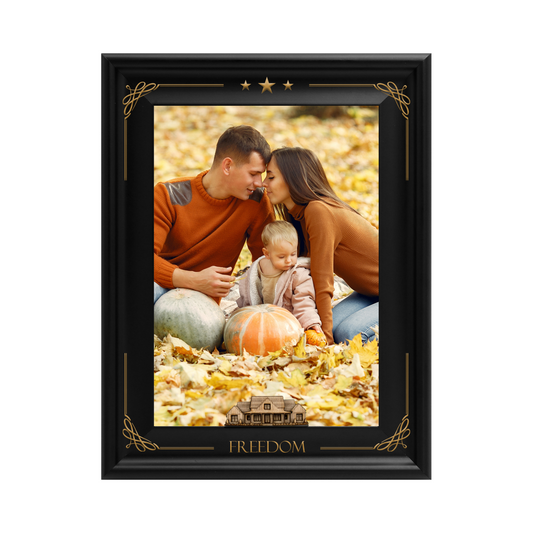 Dotride Custom Picture Frame, Wood Photo Frame with Custom Wooden Carving, Can Be Engraved with Any Pattern You Want, Suitable for Suitable for Various Themes, House