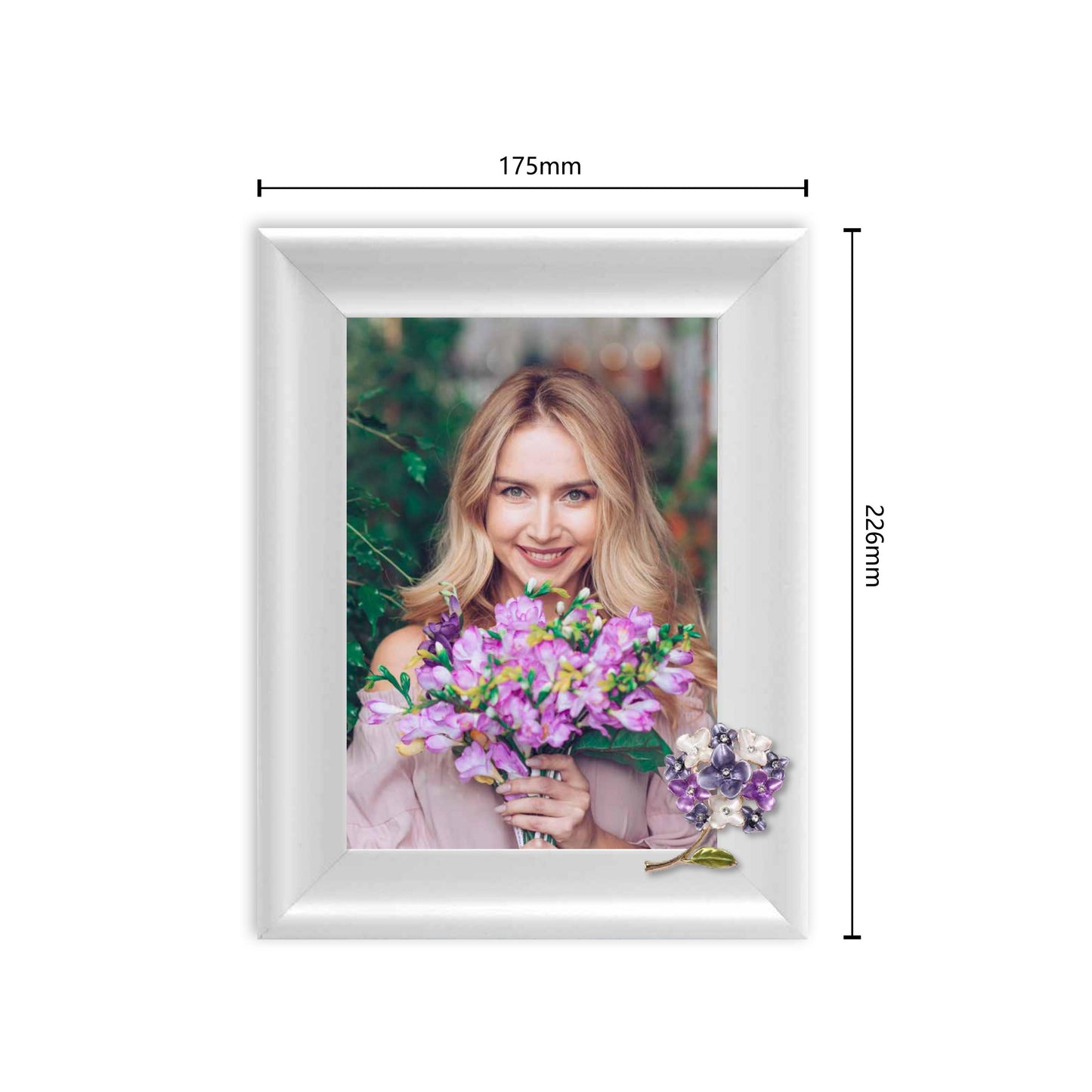 Hello Spring Picture Frame Photo Frame Embellished Gift for Wall and Tabletop Display (5x7)