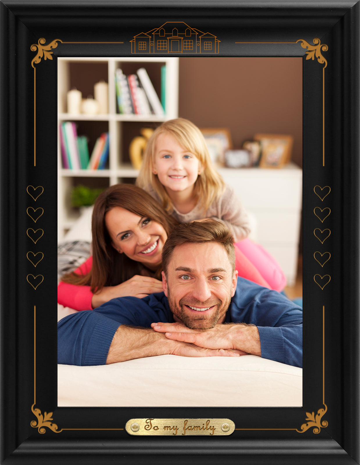 Decoration Photo Frame Dotride Custom Picture Frame, Wood Photo Frame with Custom Wooden Carving, Can be engraved with any text you want, suitable for Suitable for Various Themes, House